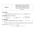 Đề kiểm tra 1 tiết môn toán lớp 12 phần giải tích chương 3   PT DTNT THPT tuần giáo   đề số 2 