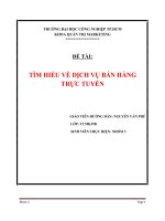 TÌM HIỂU VỀ DỊCH VỤ BÁN HÀNG TRỰC TUYẾN