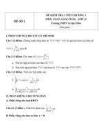 Đề kiểm tra 1 tiết môn toán lớp 12 phần giải tích chương 3   THPT lê qúy đôn   đề số 1 