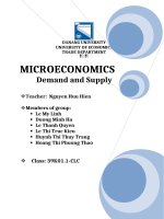 Demand and Supply in Microeconomicss