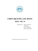 CHIẾN DỊCH PR CAFE MOTO KHÓA PRC 10