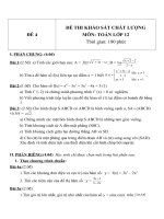 Đề thi khảo sát chất lượng môn toán lớp 12   đề  4 