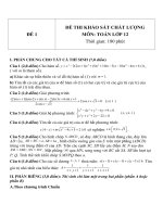 Đề thi khảo sát chất lượng môn toán lớp 12   đề số 1 