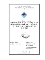 phân tích hiệu quả sản xuất mô hình nuôi heo thịt của nông hộ tại huyện mỏ cày nam tỉnh bến tr