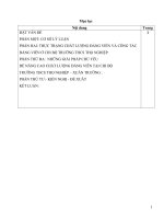 Thực trạng và giải pháp nhằm nâng cao chất lượng đảng viên ở chi bộ trường THCS thọ nghiệp – xuân trường trong giai đoạn hiện nay 