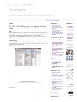 Các lệnh SPSS thông dụng trong nghiên cứu định lượng   tiny garden