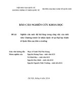 Nghiên cứu mức độ hài lòng trong công việc của sinh viên chương trình cử nhân quốc tế tại đại học kinh tế quốc dân sau khi ra trường 