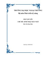 Bài tập nhóm Phát triển kỹ năng
