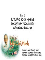 TƯ TƯỞNG HỒ CHÍ MINH VỀĐỘC LẬP DÂN TỘC GẮN LIỀNVỚI CHỦ NGHĨA XÃ HỘI