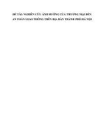 Nghiên cứu ảnh hưởng của thương mại đến an toàn giao thông trên địa bàn thành phố hà nội 