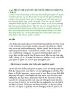 MÂU THUẪN GIỮA NGƯỜI với NGƯỜI  một số nội DUNG cơ bản 