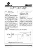 AN1197   using a hardware module to interface 8051 MCUs with SPI serial EEPROMs 