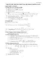 chuyên đề phương pháp tọa độ trong không  gian 