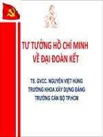 TƯ TƯỞNG HỒ CHÍ MINH VỀ ĐẠI ĐOÀN KẾT