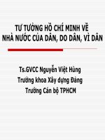 TƯ TƯỞNG HỒ CHÍ MINH VỀ NHÀ NƯỚC CỦA DÂN, DO DÂN, VÌ DÂN