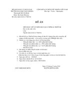 thiếp kế tháp chưng cất đĩa lỗ để chưng cất hỗn hợp nước axit+ full bản vẽ(dạng pdf)