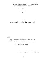 Chuyên đề tốt nghiệp: Hoàn thiện các hình thức trả lương  thưởng tại công ty Thương mại và Dịch vụ (TRASERCO)