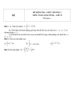 Đề kiểm tra 1 tiết môn toán lớp 12 phần giải tích chương 3   đề số 5 