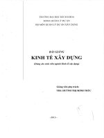 GIÁO TRÌNH KINH TẾ XÂY DỰNG THS HUỲNH THỊ MINH TRÚC