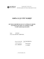 Kế toán chi phí sản xuất và tính giá thành sản phẩm tại công ty cổ phần cơ khí và đúc kim loại sài gòn 