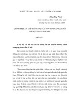 CHÍNH TRỊ LÀ Ý CHÍ THẮNG TRỊ CỦA MỘT GIAI CẤP NÀY ĐỐIVỚI MỘT GIAI CẤP KHÁC