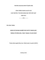 Định giá doanh nghiệp nhà nước trong quá trình cổ phần hóa thực trạng và giải pháp 