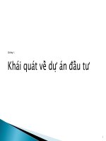 Bài giảng khái quát về dự án đầu tư