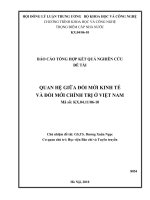 Quan hệ giữa đổi mới kinh tế và đổi mới chính trị ở việt nam 