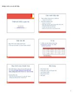 Bài giảng cơ sở dữ liệu  thiết kế 