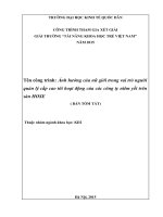 Ảnh hưởng của nữ giới trong vai trò người quản lý cấp cao tới hoạt động của các công ty niêm yết trên sàn HOSE (tt) 