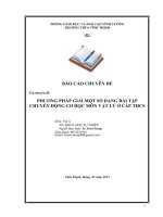PHƯƠNG PHÁP GIẢI MỘT SỐ DẠNG BÀI TẬP CHUYỂN ĐỘNG CƠ HỌC MÔN VẬT LÝ Ở CẤP THCS