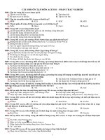 câu hỏi trắc nghiệm cơ sở dữ liệu