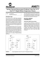 AN0871   solving thermal measurement problems using TC72 and TC77 digital silicon temperature sensors 