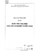 Suất tiêu thụ điện của các xí nghiệp tuyển than