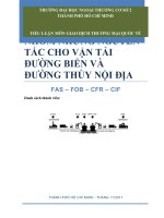 TRANH CHẤP TRONG NHÓM NHỮNG NGUYÊN TẮC CHO VẬN TẢI ĐƯỜNG BIỂN VÀ ĐƯỜNG THỦY NỘI ĐỊA