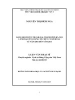 Đảng bộ huyện thanh oai , thành phố hà nội lãnh đạo xây dựng tổ chức cơ sở đảng từ năm 2001 đến năm 2013 