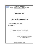 LIÊN THÔNG FINSLER Hình học và Tôpô