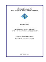 phát triển đăng ký môn học hướng thông lượng người dùng lớn 