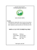 Tình hình mắc bệnh tiêu chảy ở lợn con giai đoạn từ 21 đến 56 ngày tuổi và thử nghiệm hai phác đồ điều trị bệnh tại huyện đồng hỷ, tỉnh thái nguyên  