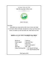 Tình hình mắc hội chứng tiêu chảy ở đàn lợn thịt và phương pháp điều trị bệnh tại trại lợn trần đức hùng, xã minh lập, huyện đồng hỷ, tỉnh thái nguyên 