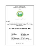 Thực hiện kiểm kê đất đai lập bản đồ hiện trạng sử dụng đất năm 2014 tại xã ngọc linh, huyện vị xuyên, tỉnh hà giang 