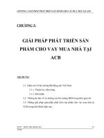 GIẢI PHÁP PHÁT TRIỂN SẢN PHẨM CHO VAY MUA NHÀ TẠI ACB