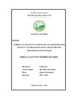 NGHIÊN cứu GIÁ đất ở và một số yếu tố ẢNH HƯỞNG đến GIÁ đất ở tại THỊ TRẤN BA HÀNG , HUYỆN PHỔ yên TỈNH THÁI NGUYÊN năm 2014 