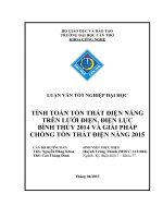 tính toán tổn thất điện năng trên lưới điện, điện lực bình thủy 2014 và giải pháp chống tổn thất điện năng 2015 