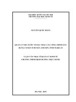 Quản lý nhà nước về đấu thầu các công trình xây dựng cơ bản ở huyện anh sơn, tỉnh nghệ an luận văn ths 
