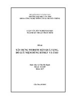 xây dựng website bán quà tặng, đồ lưu niệm dùng html5 và css3 