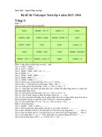 Bộ đề thi violympic toán lớp 4 năm 2015  2016
