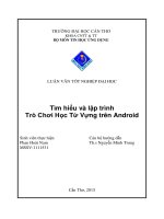 Tìm hiểu và lập trình trò chơi học từ vựng trên android 