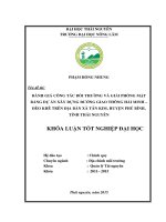Đánh giá công tác bồi thường giải phóng mặt bằng dự án xây dựng đường giao thông hải minh  đèo khê trên địa bàn xã tân kim, huyện phú bình, tỉnh thái nguyên 