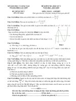 Đề thi thử THPT quốc gia môn toán năm 2016 có hướng dẫn chi tiết